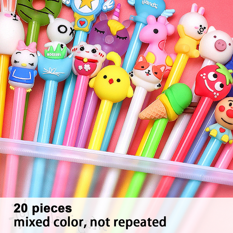 Cartoon Cute Fun Pens for Kids Black Gel Ink Pens Bulk Cool Pens for Girls  Funny Writing Pens Teachers School Office Easter Day Gifts Supplies - style