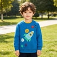 thumbnail image 6 of TOWED22 Toddler Baby Boy Girl Long Sleeve Crewneck Pullover Sweatshirt Sweater Outfits Cartoon Printed Casual Clothes(Blue,1-2 Y), 6 of 6