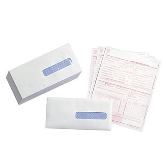 New CMS 1500 - HCFA Insurance Claim Forms and Self-Seal No. 10-1/2 Tinted Window Envelopes - 50 Forms and ENVELOPES
