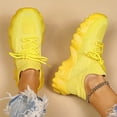 thumbnail image 4 of Pandaie Women's Fashion Walking Shoes Orthopedic Platform Slip on Sneakers Arch Support Gym Workout Athletic Work Casual Tennis Running Shoe Yellow Size 6.5, 4 of 9
