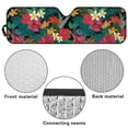 thumbnail image 7 of POLERO Car Windshield Sunshade Hawaii Flower Palm Leaves, Blocks Sun Visor Protector Foldable Sun Shield Keep Your Vehicle Cool, Fits Windshields of Car Off-road Vehicle, 7 of 7