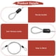 thumbnail image 4 of Cable de Seguridad Uxcell con Asas [2Pcs] - 3.28ft / 39.4 Pulgadas Cable de Seguridad para Candado de Equipaje de Acero Inoxidable para Bicicletas y Equipaje - [Plata], 4 of 6