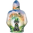 thumbnail image 2 of Happy St. Patrick’s Day Schnauzer with Green Hat Shamrocks Rainbow All Over Print 3D Hoodie Unisex Merch Hoodies Miniature Schnauzer Dog Lover - 03007, 2 of 6