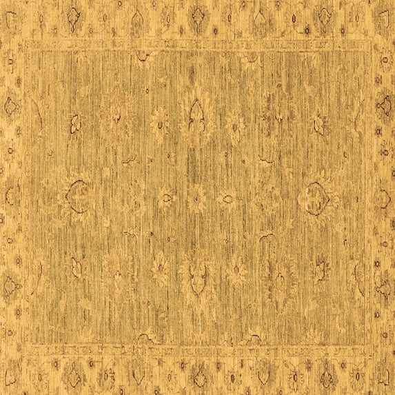 Ahgly Company Indoor Square Abstract Brown Modern Area Rugs, 7' Square