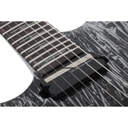 Schecter 1466 Left handed C-1 FR S Floyd Rose Electric Guitar, Ebony Board, Silver Mountain