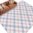 thumbnail image 3 of 6x9 Area Rugs, Abstract Plaid, Non-Skid Rubber Backing Large Rectangle Rugs - Living Room Bedroom Home Office, Minimalistic Multi Colors Country Rustic Plaid Indoor Floor Mat Carpets Washable Rug, 3 of 9