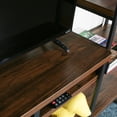 thumbnail image 5 of Davee Furniture Open Antigue Wood Shelves 6-tier Entertainment TV Stand - 56.69*82.68*13.78 inches, 5 of 5