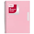 thumbnail image 2 of (2 pack) Mead 3 Subject Wide Ruled Notebook, 8" x 10.5", Pastel Pink, Poly, Spiral, 120 Sheets, 2 of 8