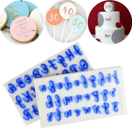 

1 Set Letter Fondant Mould Alphabet Reusable Plastic Celebration Birthday Fondant Mould for Party