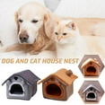 thumbnail image 6 of QHUDLV Cute Bear Shape Cat Bed Cave Indoor Cat House with Removable Cushion, 6 of 9