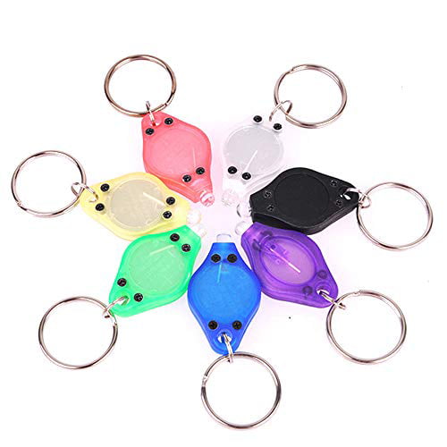 Pack of 6 Red Light with Red Shell Mini Red LED Keychain Flashlight Red Light Keychain Flashlight RaySoar Red Keychain Flashlight Red Keychain Light