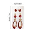 thumbnail image 3 of Steadline 3-Pair Women's Earrings Set with Silver Needle for Valentine's Day Gift - Lightweight Acrylic Jewelry Perfect for Daily Wear and Special Occasions, 3 of 7