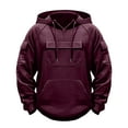 thumbnail image 4 of BOOMNY Mens Hoodies Long Sleeve Hoodie for Men Solid Color Plus Size Half Zip Pullover Hooded Sweatshirt Cozy Fall Winter Hoodies With Pocket, 4 of 4