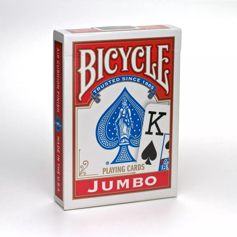 Bicycle Jumbo 12-Deck Playing Cards Pack for Games, Red/Blue