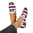 thumbnail image 5 of American Flag Print Patriotic Shoes for Women Slip on Sneakers Classic Mesh Loafers EVA Sole Breathable Shoes, 5 of 6