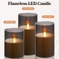 thumbnail image 2 of Upinmz Flickering Flameless Candles with Remote and Timer，Battery Operated Acrylic LED Pillar Candles ，for Christmas Decorations Home Decorations ，Set of 3, 2 of 10