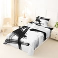 thumbnail image 5 of Erosebridal Retro Geometric Stripes Twin Sheet Sets,White Black Bedding For Kids 3-Piece, 5 of 6