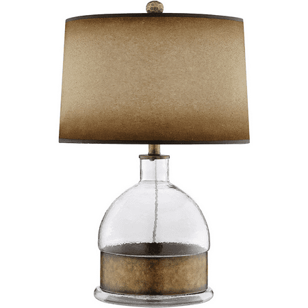 - Table Lamps 1 Light Fixtures With Clear and Antique Brass Finish Glass Iron Material 16 inch Wide 150 Watts
