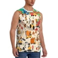 thumbnail image 2 of Fotbe construction road work landscape Men's Camiseta sin Mangas Estampada para Hombres, Playera Casual para Gimnasio, Entrenamiento, Playa-3X-Large, 2 of 7