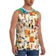 thumbnail image 2 of Fotbe construction road work landscape Men's Camiseta sin Mangas Estampada para Hombres, Playera Casual para Gimnasio, Entrenamiento, Playa-3X-Large, 2 of 7