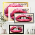 thumbnail image 4 of Designart 'Beautiful Woman Lips With Pink Lipstick' Modern Framed Art Print, 4 of 4
