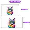 thumbnail image 5 of Hippie Manx Portrait oil painting Watercolor Tie-dye Vintage Desk Mat Full Keyboard Mouse Pad Cat Lover Kitten Owner Gifts Large Mousepad - 00015, 5 of 5