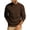 Coffee, variant on Men's Outdoor Casual Loose Plain Round Neck Sweater Pullover Knitwear Black L