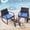 Blue, variant on Asofer 3 PCS Patio Furniture Set, Outdoor Rocking Wicker Chair with Cushion & Coffee Table, Balcony, Poolside, Gray