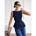 thumbnail image 4 of Blusa Sin Mangas Con Lazo En La Espalda Azul Marino Para Mujer, 4 of 21