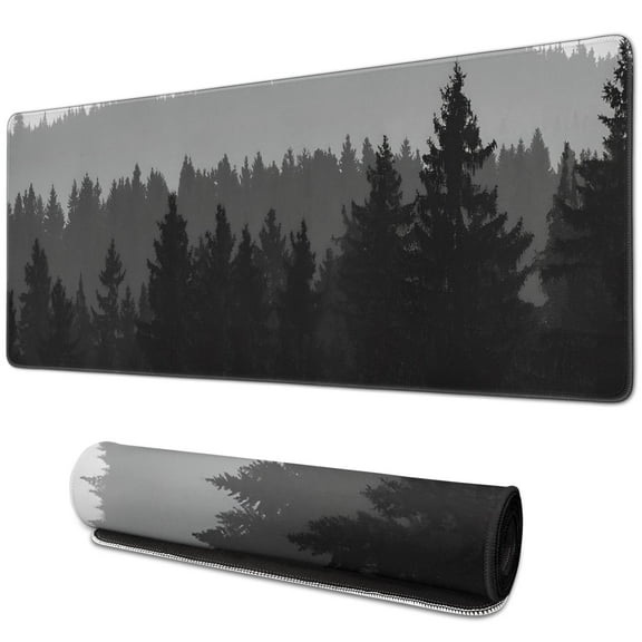 XXL Gaming Mouse Pad, Forest-themed Desktop Decor, Full Size Non-Slip Desk Mat, Extra Large for High Precision Gaming - 31.5 x 11.8 inches