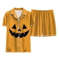thumbnail image 5 of KPOPLK Girls Pajama Sets Cotton Sleepwear Button Down Short Sleeve with Ruffle Shorts PJS 2-12Y,Size 6-7 Years, 5 of 6