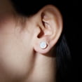 thumbnail image 3 of Rosec Jewels Ethiopian Opal Stud Earrings for Women (4 Carat, AAA Grade) - October Birthstone Earrings - Ready to Gift, 18K White Gold, 3 of 6