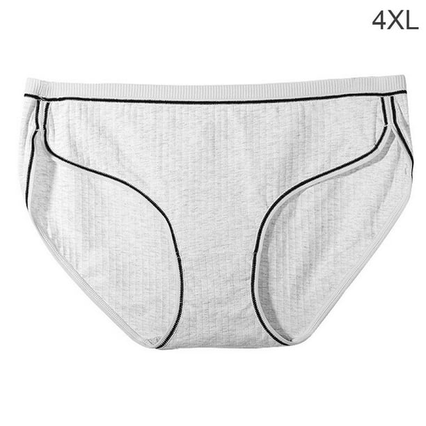 thinsony Women Panties Mid-waist Seamless Cotton Briefs Soft Underwear,  Beige, 4XL 