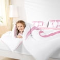 thumbnail image 3 of Erosebridal Girls Pink Bow Twin Comforter Sets, J Letter Bedding Set, Princess Style Bedroom Decor, Pink Reversible 2-Piece, 1 Comforter and 1 Pillowcase, 3 of 6