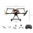 thumbnail image 3 of Dyegold DIY Paper Airplane Kit with Gyroscope Stabilizer Dual Propeller Remote Control Foldable Flight Stick Toy Mini Fixed Wing Drone for Outdoor Fun, 3 of 8