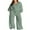 B Smoke Green, variant on Sweatsuits for Women 2 Piece Outfits Oversized Casual V Neck Sweatshirt with Wide Leg Sweatpants Tracksuit Jogger Set