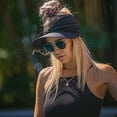 thumbnail image 3 of Odeerbi Visors Hat Sunhat Summer Hat Women's Sun Visor Sun Hat Anti-ultraviolet Elastic Hollow Top Hat Red, 3 of 3
