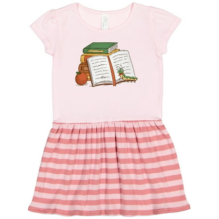 

Inktastic Tiny Library Bookworm Gift Toddler Girl Dress