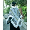 thumbnail image 3 of ZhangBaoLin Knit Poncho Cape Sweater, Women's, 3 of 3
