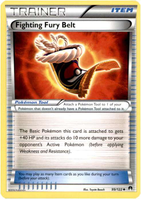 - XY Breakpoint Pokemon Fighting Fury Belt 99/122 Uncommon NM/M 