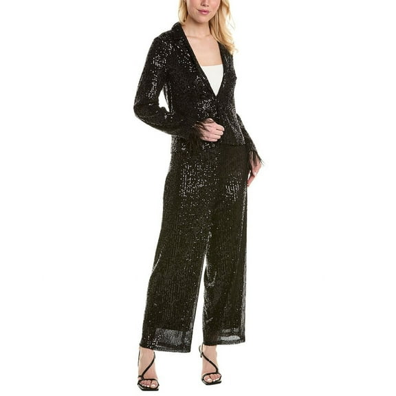 Nanette Nanette Lepore womens 2pc Jacket & Pant Suit Set, 16, Black