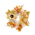 thumbnail image 4 of Corona de otoño para Acción de Gracias, hojas de arce realistas para Halloween, flores artificiales para puerta de entrada, corona de otoño para inaug, 4 of 8