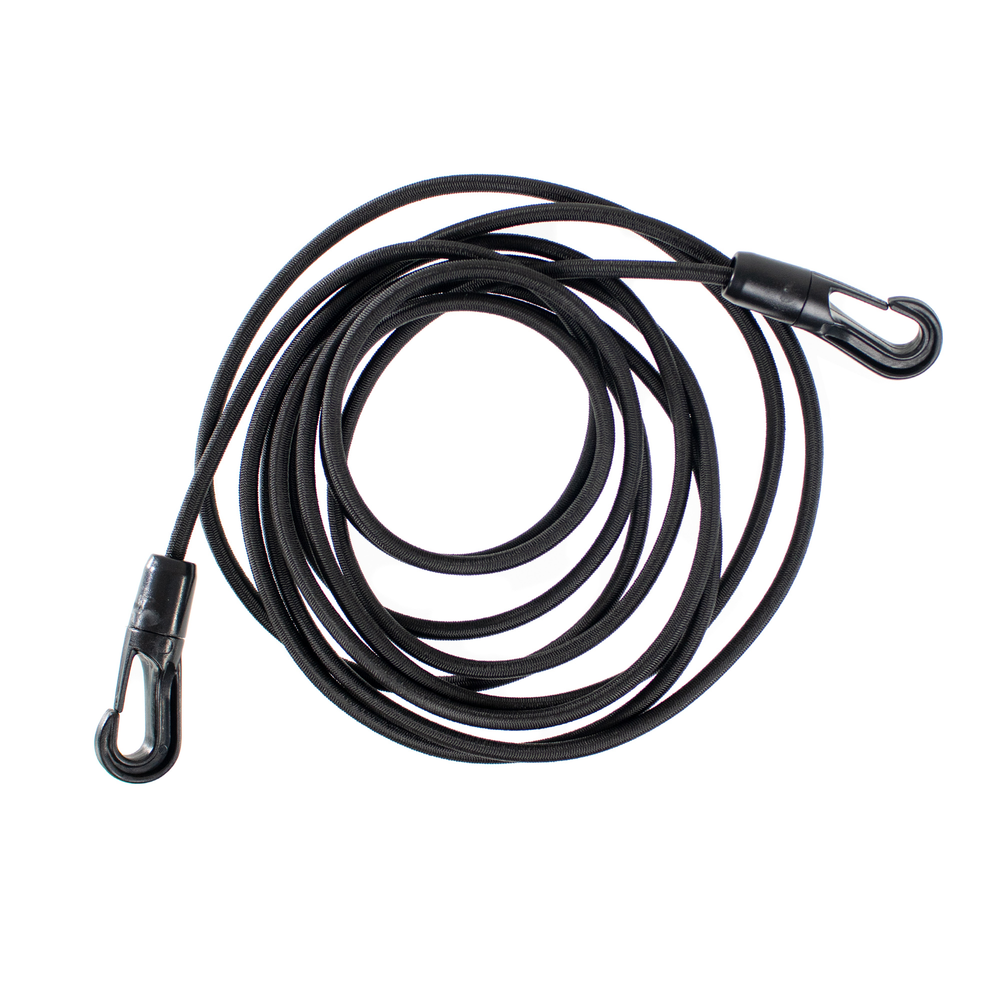 Paracord Planet ¼” Elastic Shock Cord – Bungee Cord with Hooks – All Black – Multiple Rope and Pack Sizes – Outdoor Activities