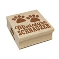 thumbnail image 1 of Miniature Schnauzer Dog Paw Prints Fun Text Square Rubber Stamp Stamping Scrapbooking Crafting - Small 1.25in, 1 of 7