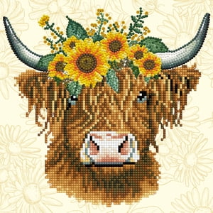 Diamond Dotz Sunflower Cow Diamond Painting Kit