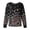 Black, variant on Women's Long Sleeve Love Print Cardigan Scrub Top with Stand-Up Collar and Button-Down Front, Casual Loose Fit Lightweight Jacket for Nurses and Medical Staff Blue L