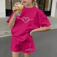 thumbnail image 5 of CYRBOKO Girls Outfit Sets, St.Patrick's Day Short Sleeve Elastic Waist Casual Two-piece Sets Hot Pink Size 10-11 T, 5 of 6
