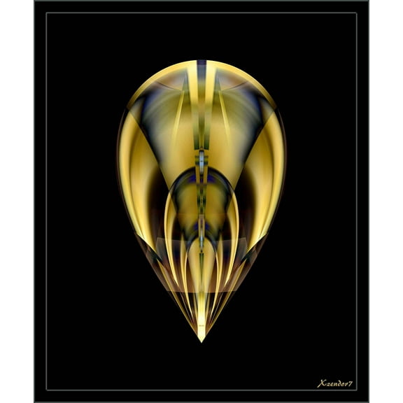 Xzendor7 "Eliptical Golden Spheres" Wall Decal