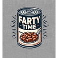 thumbnail image 4 of Fart Time Beans Adult Heather Gray Crew Neck Short Sleeve Tee-Large, 4 of 4