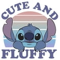 thumbnail image 2 of Men's Lilo & Stitch Cute and Fluffy Graphic Tee White Large, 2 of 5
